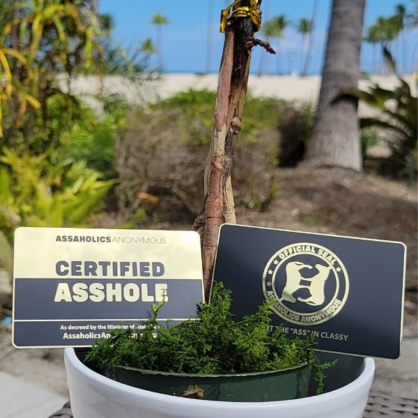The VIP Certified Asshole Gold Card