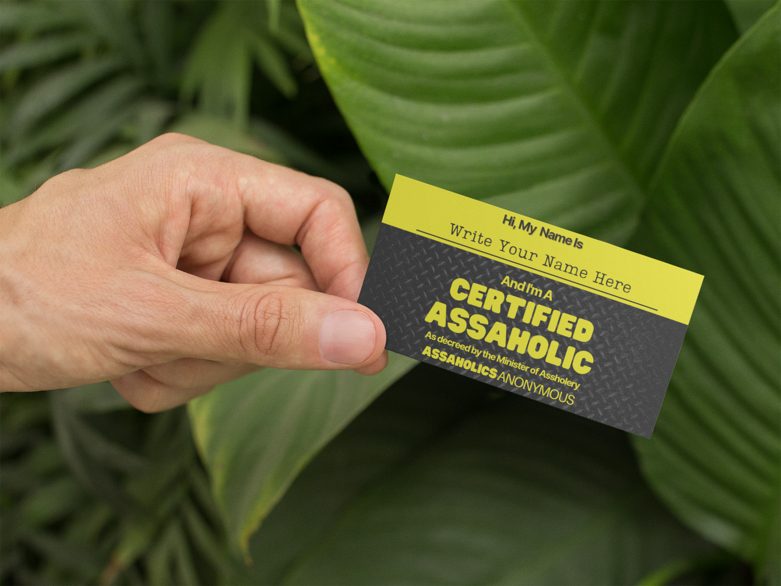 PG Rated Personalized "Certified Assaholic" Cards
