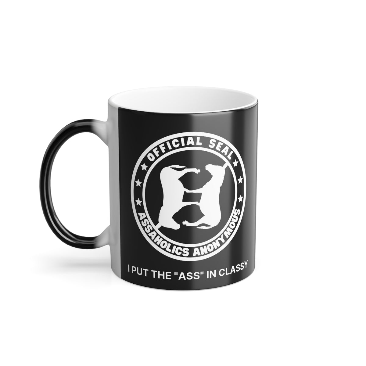 Magic Message Reveal Mug - I Put the &quot;Ass&quot; in Classy