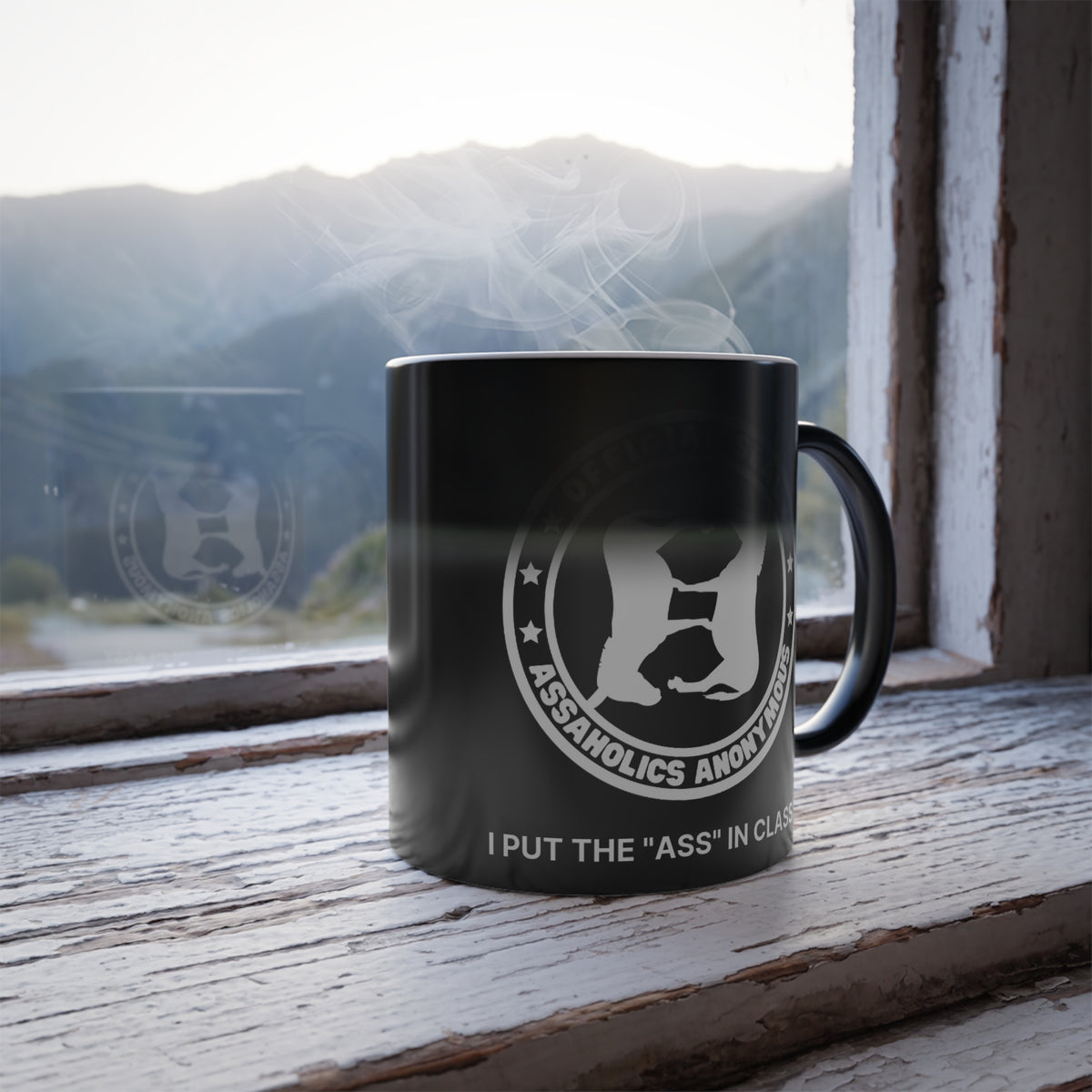 Magic Message Reveal Mug - I Put the &quot;Ass&quot; in Classy