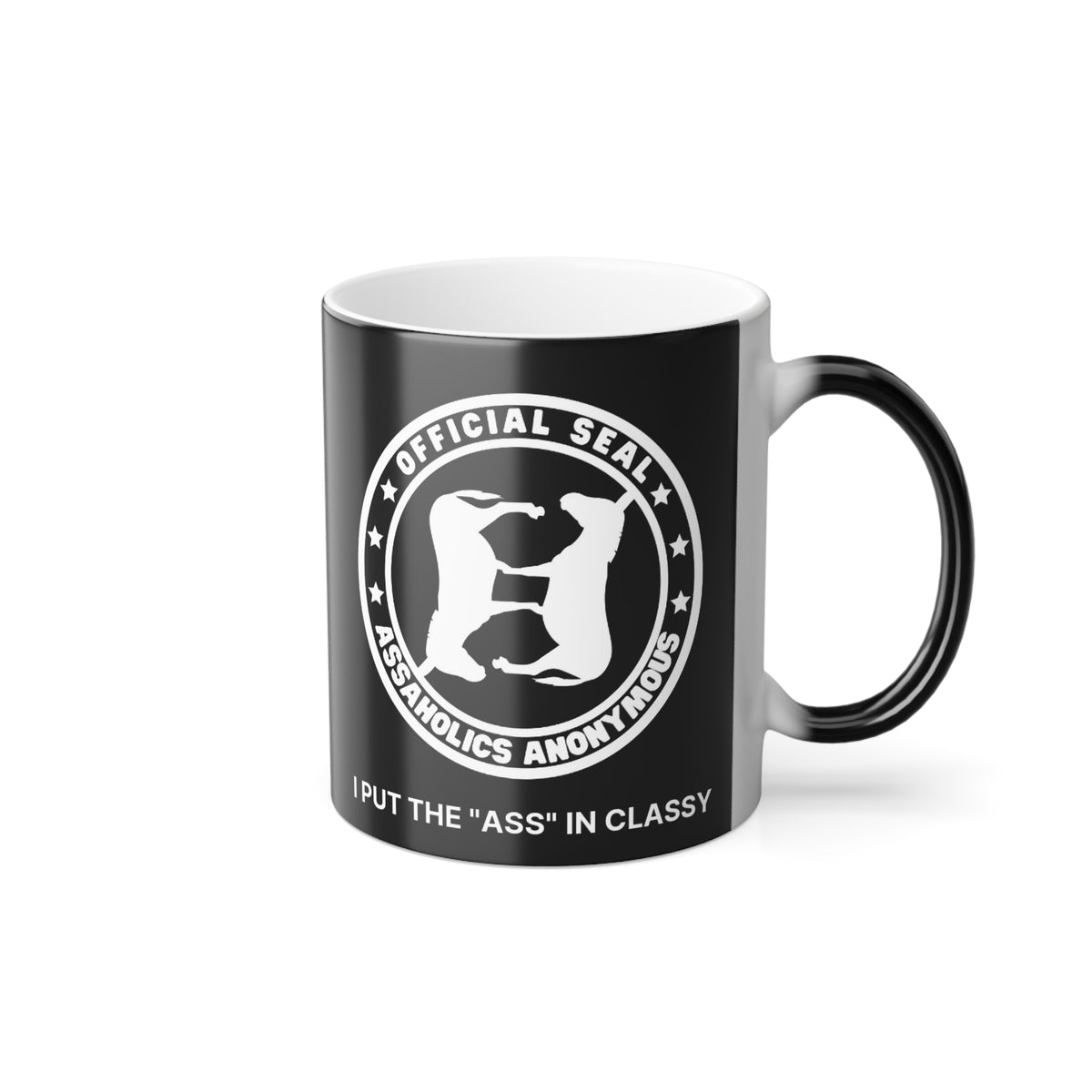 Magic Message Reveal Mug - I Put the &quot;Ass&quot; in Classy