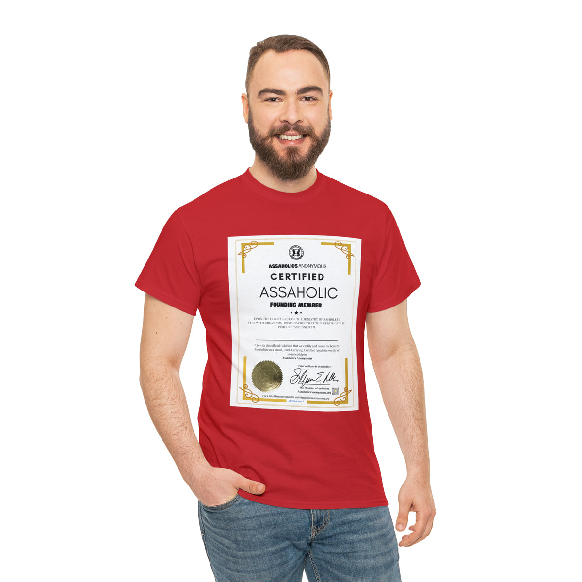 Certified Assaholic Shirt - You Print the Name On It.
