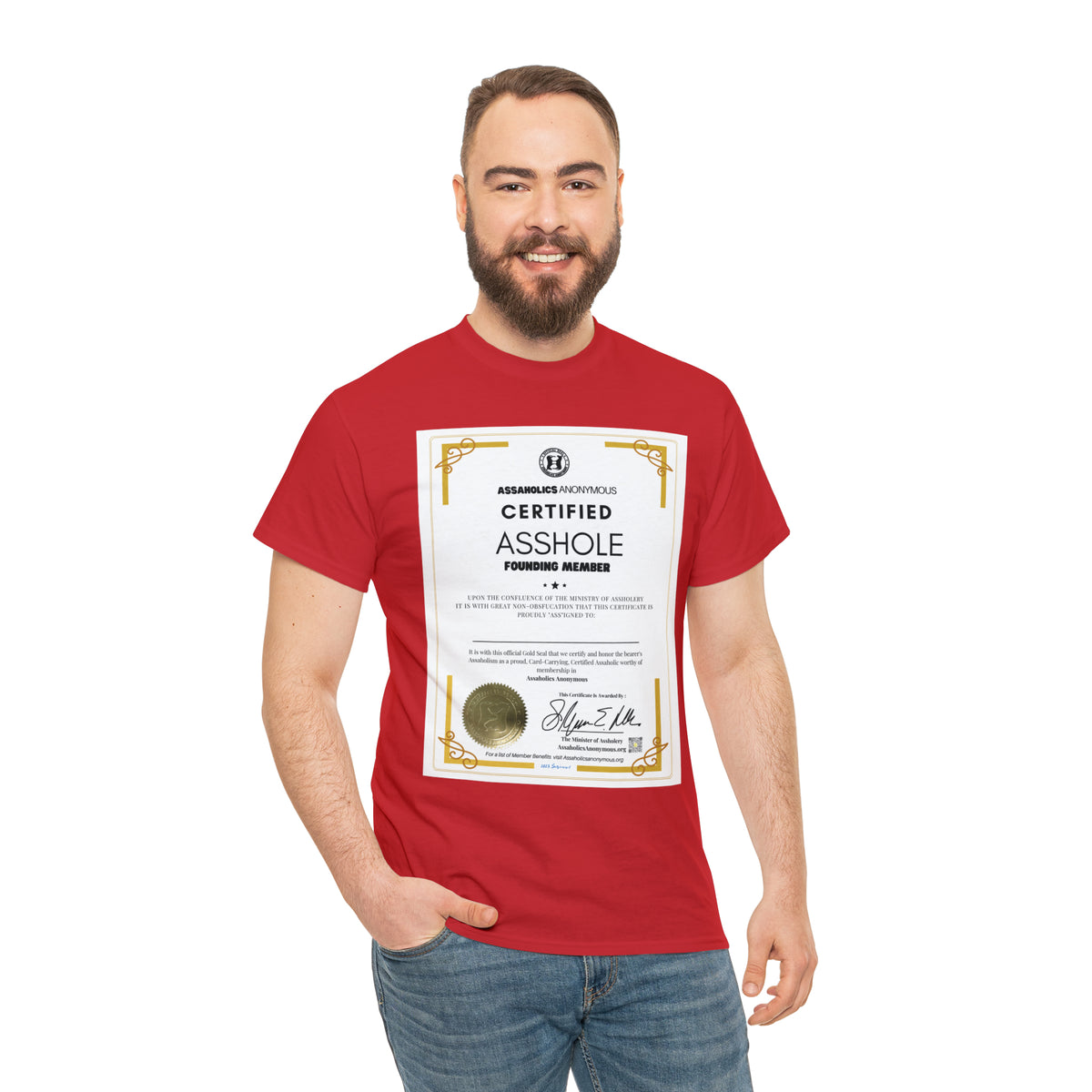 Certified Asshole Shirt - You Print the Name On It.