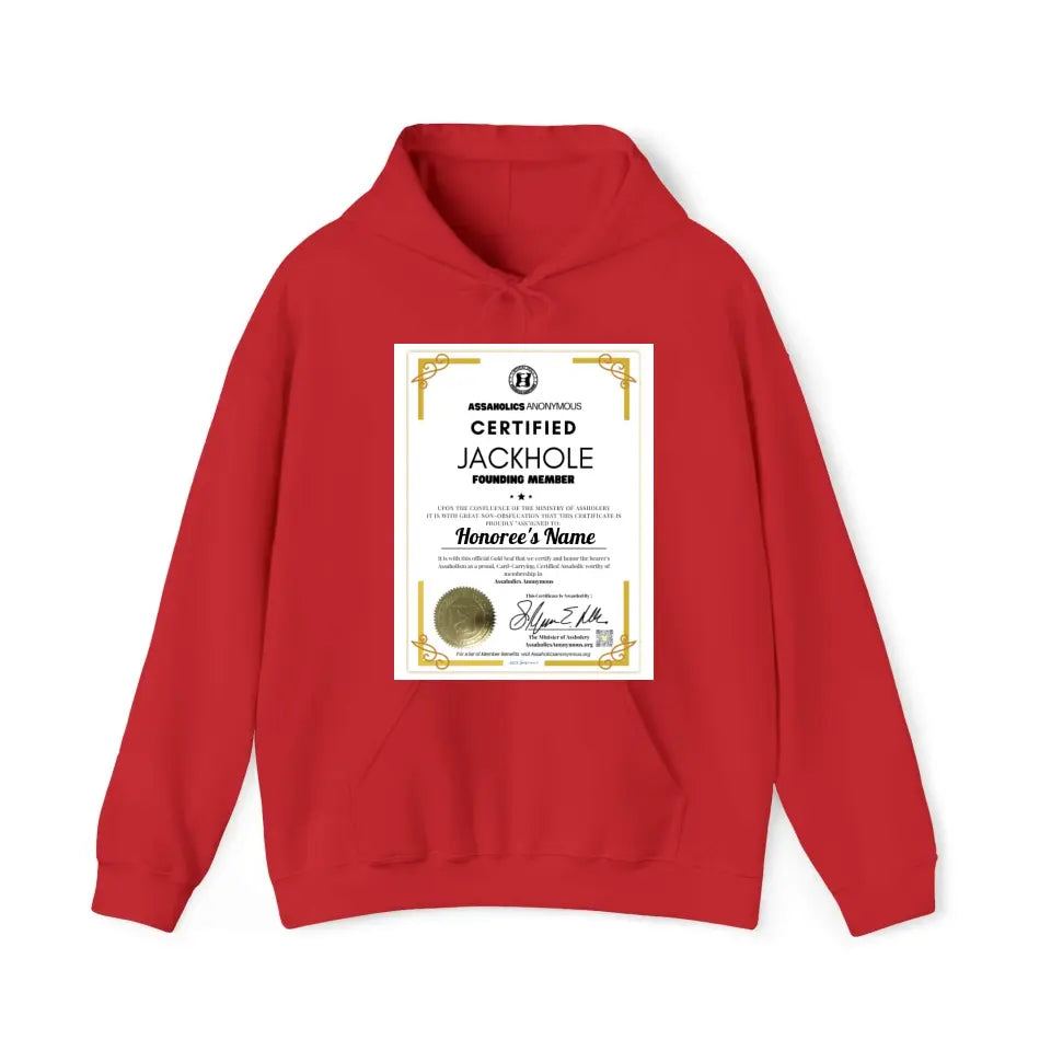 Personalized Jackhole Membership Certificate Tees and Hoodies