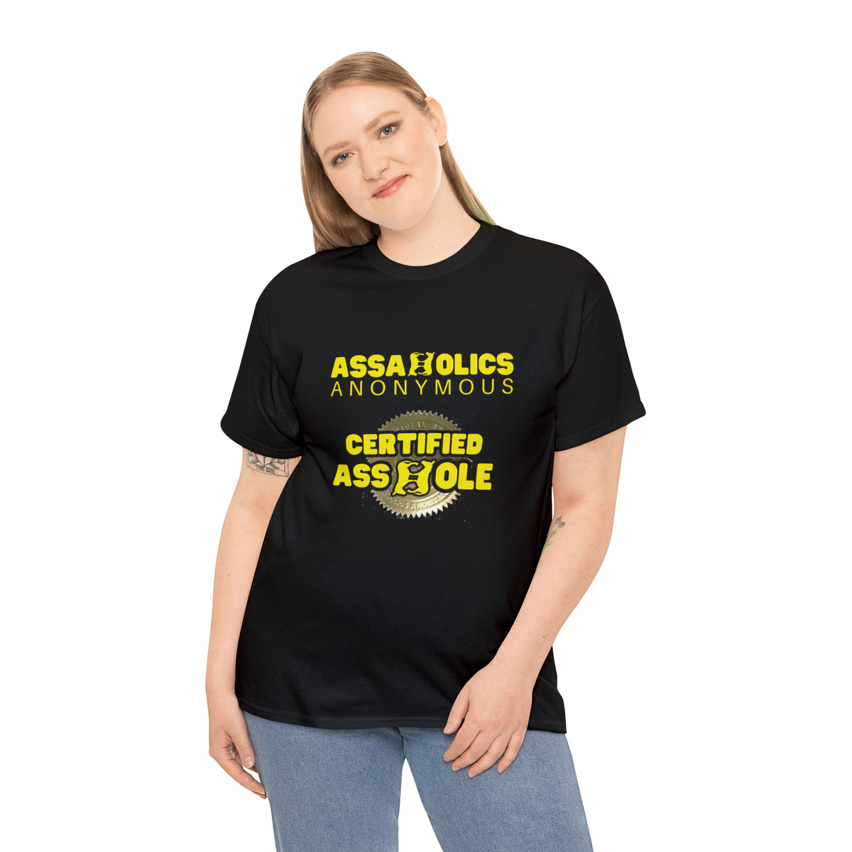 Assaholics Anonymous Certified Stamp Tee