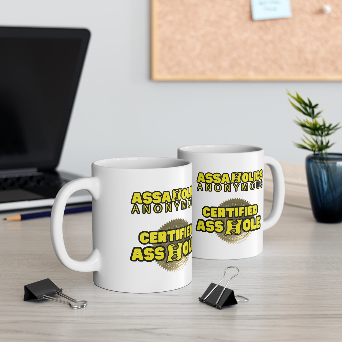 Assaholics Anonymous Certified Asshole Stamp Mug