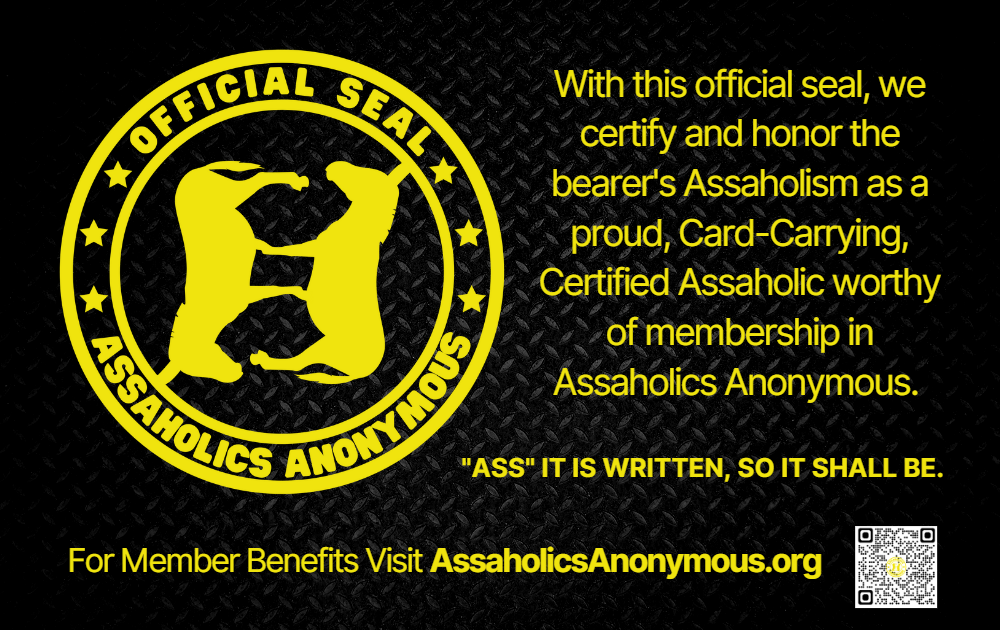 The PG Rated Personalized &quot;Certified Assaholic&quot; Cards