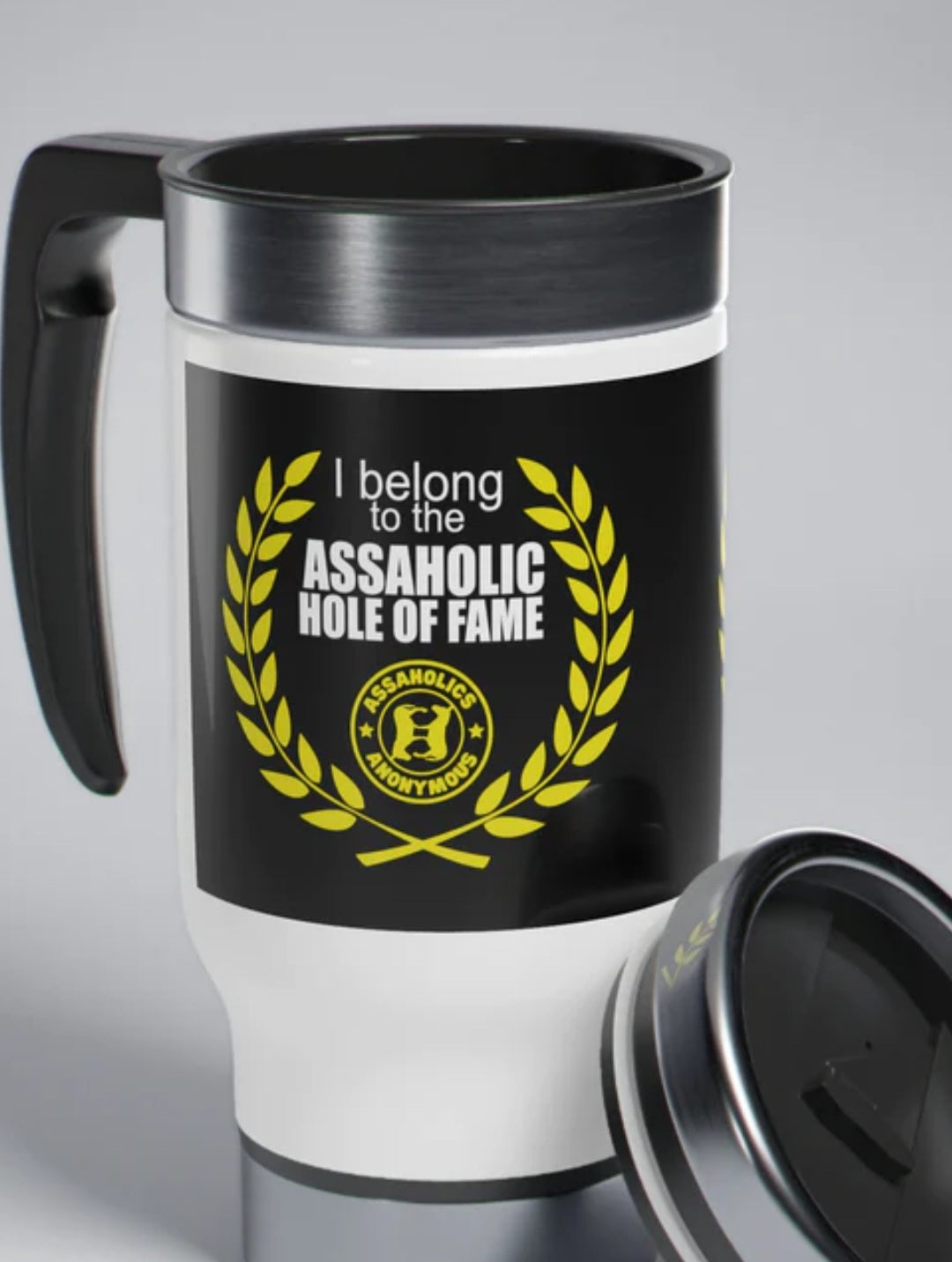 Assaholic Hole of Fame Stainless Steel Travel Mug