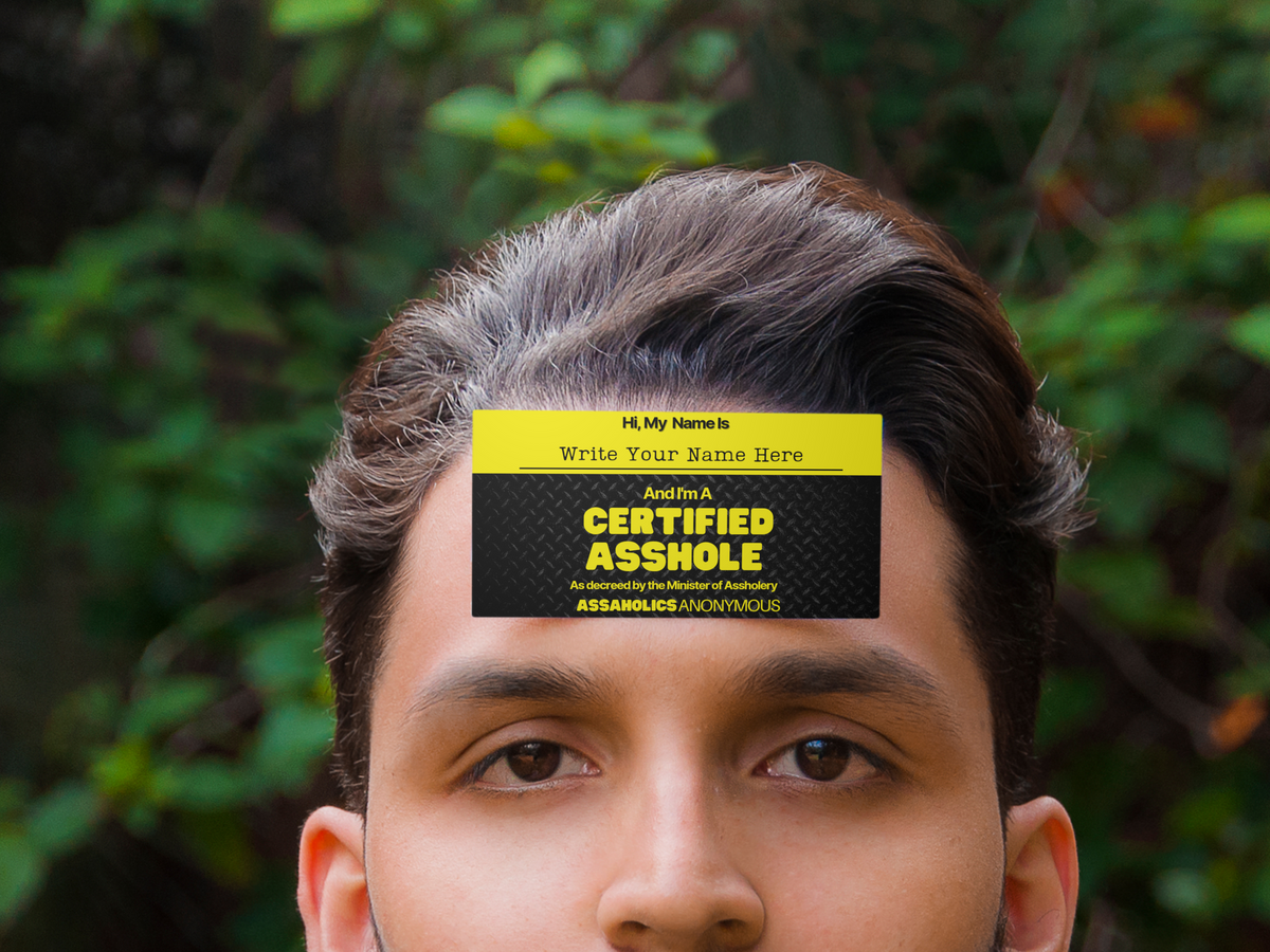 SOLD OUT - Your Personalizable &quot;I&#39;m A Certified Asshole&quot; Cards